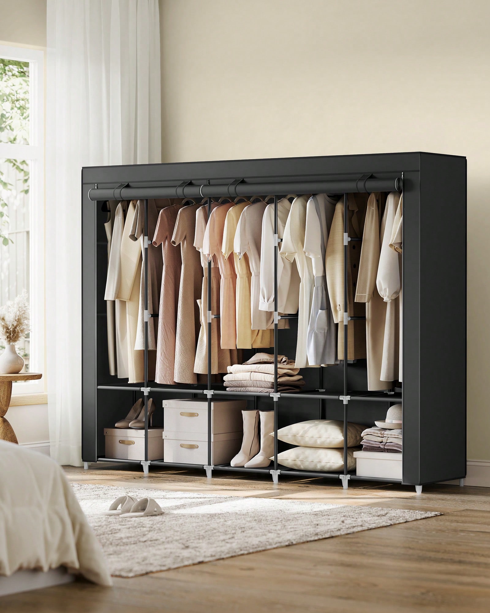 Wardrobe Closet Portable Fabric Cover - Armario Portátil Extra Grande de 83