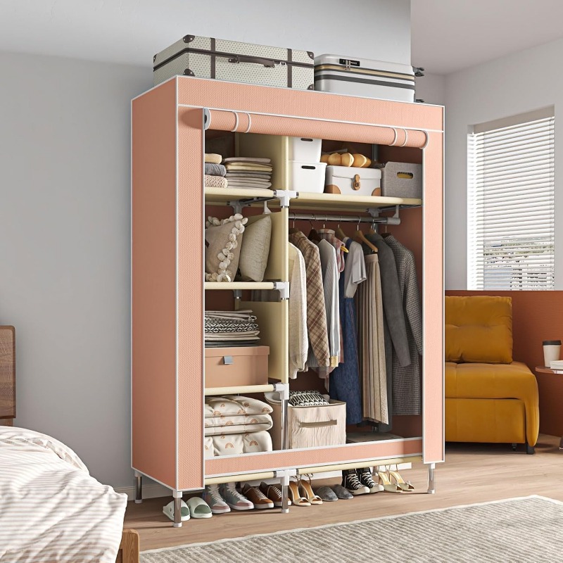 Wardrobe Closet Portable Fabric Cover - Armario portátil, organización independiente para colgar