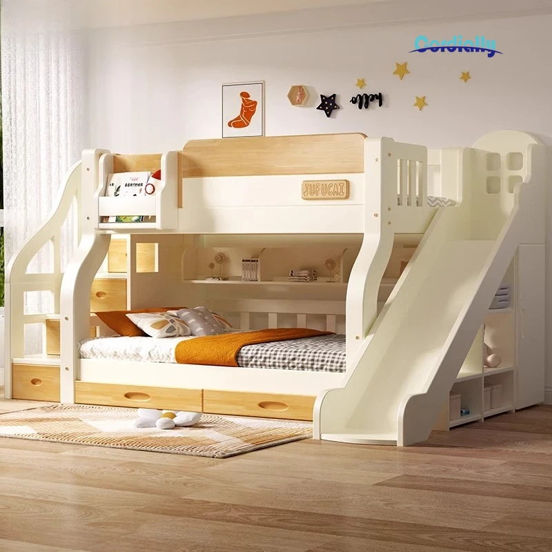 Cama doble tipo loft con estru - King Size Bed Frame With Storage Drawers reseña y precio