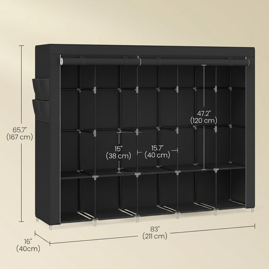 Armario Portátil Extra Grande  - Wardrobe Closet Portable Fabric Cover reseña y precio