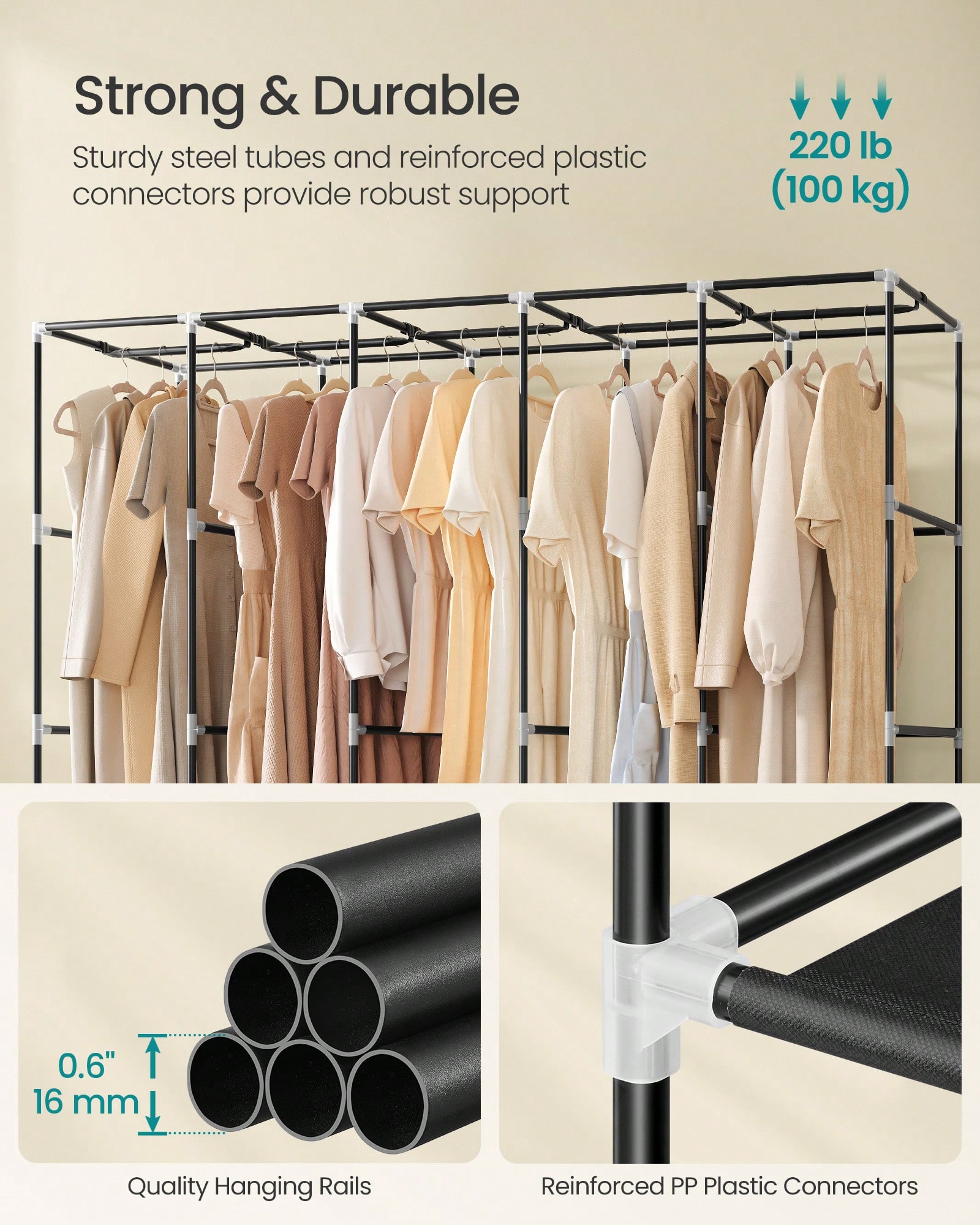 Armario Portátil Extra Grande  - Wardrobe Closet Portable Fabric Cover reseña y precio