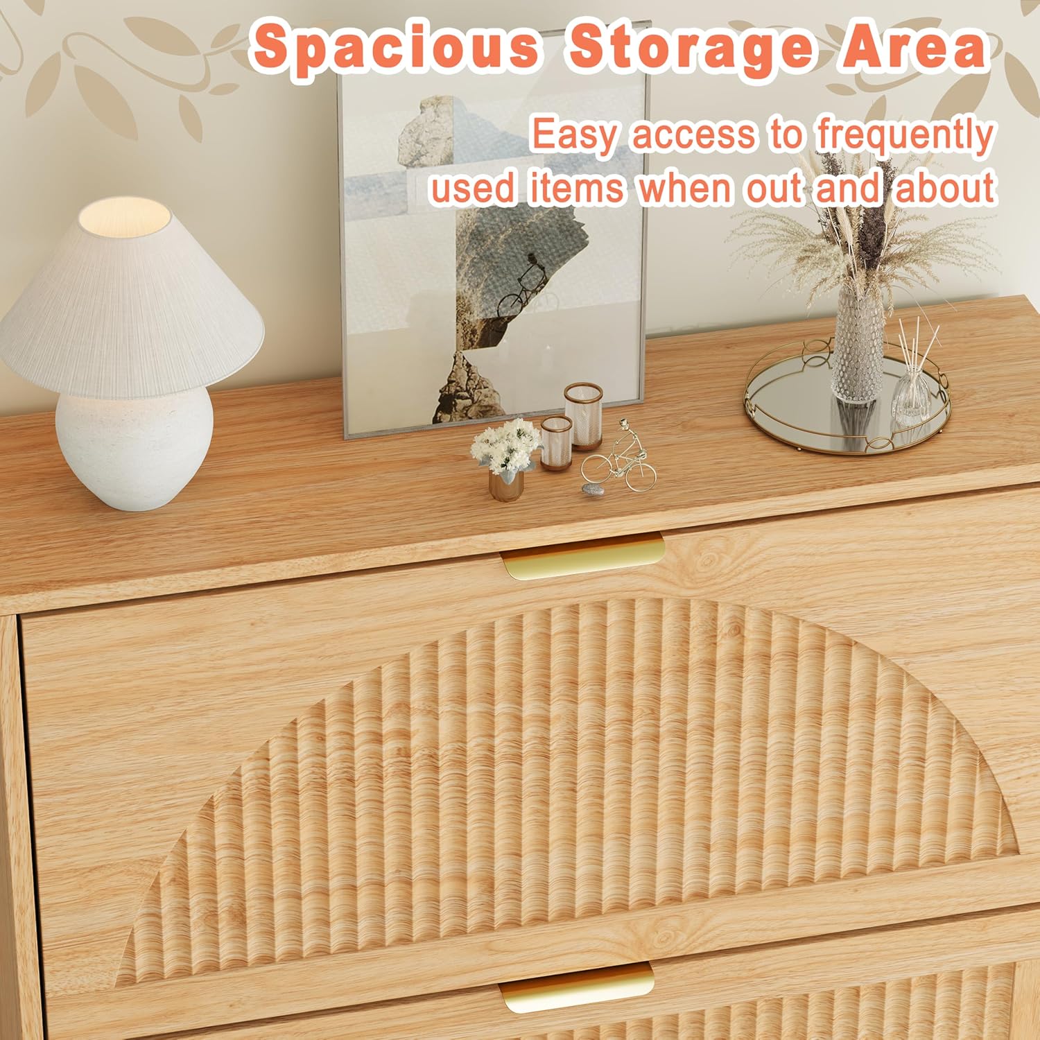 Mueble Zapatero de Madera con  - Shoe Rack Cabinet Narrow Entryway reseña y precio
