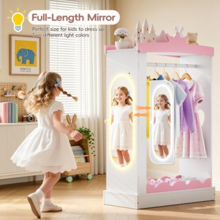 Armario de disfraces con espej - Full Length Mirror Jewelry Armoire reseña y precio