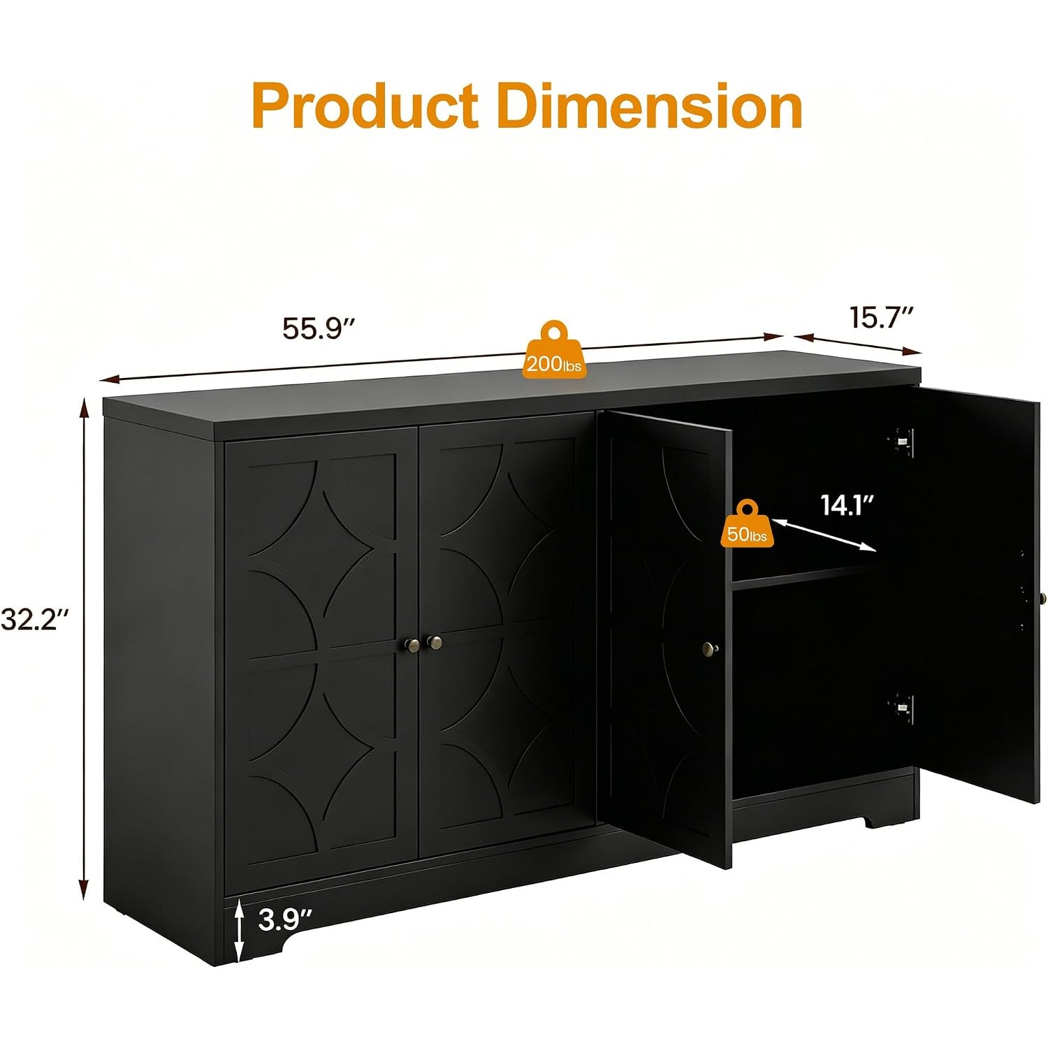 Aparador Buffet con Espacio de - Tables reseña y precio