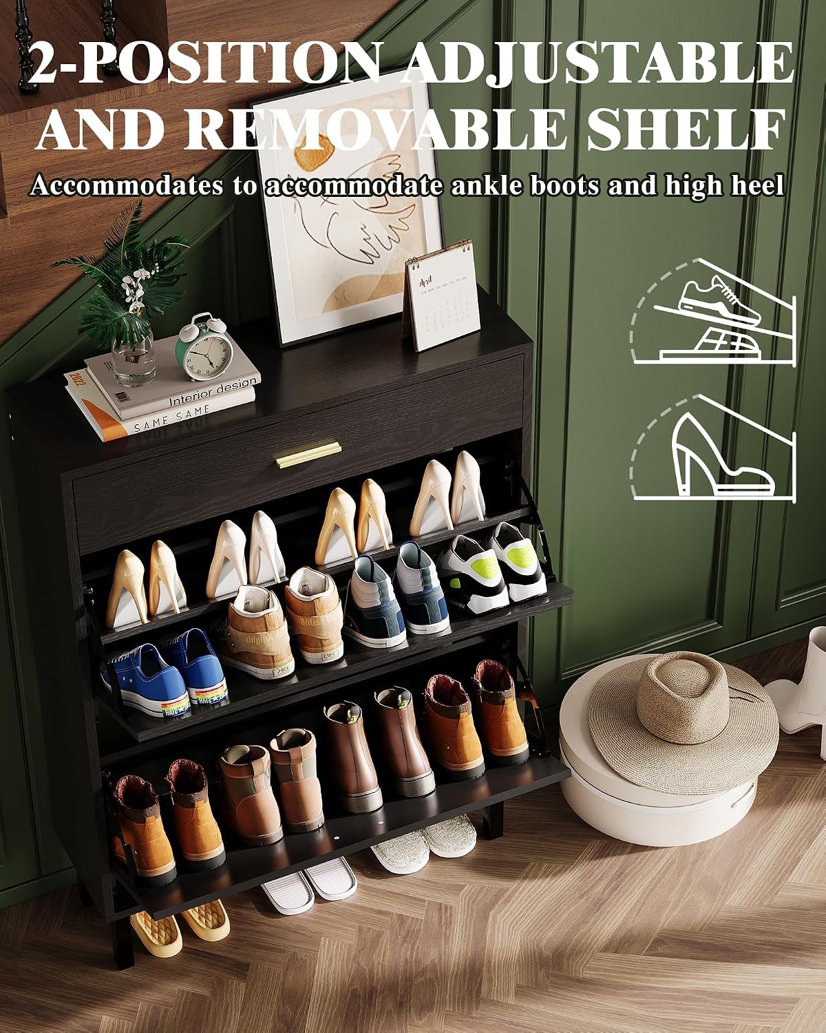 Zapatero Estrecho para Entrada - Shoe Rack Cabinet Narrow Entryway reseña y precio