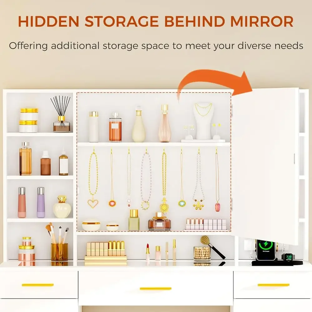 Tocador con Espejo LED e Ilumi - Dressing Table Vanity With Lighted Mirror reseña y precio