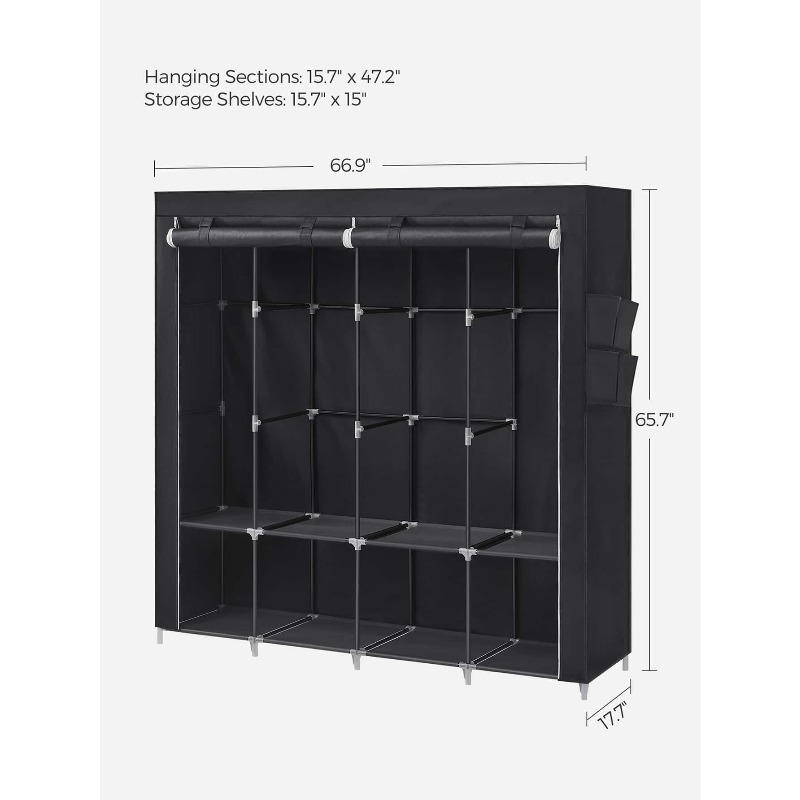 Armario Portátil, Organizador  - Wardrobe Closet Portable Fabric Cover reseña y precio