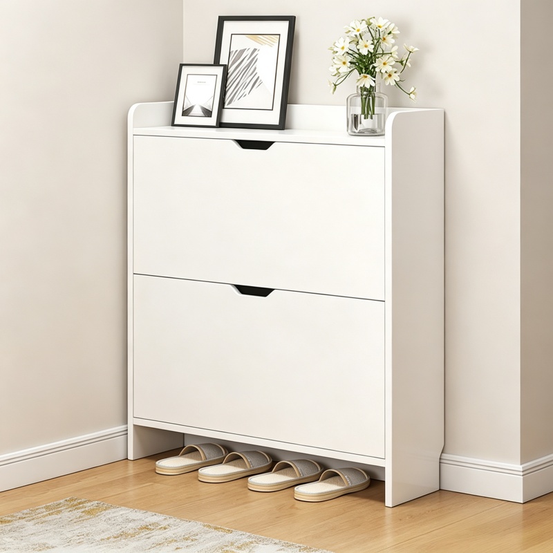 Mueble organizador de zapatos  - Shoe Rack Cabinet Narrow Entryway reseña y precio