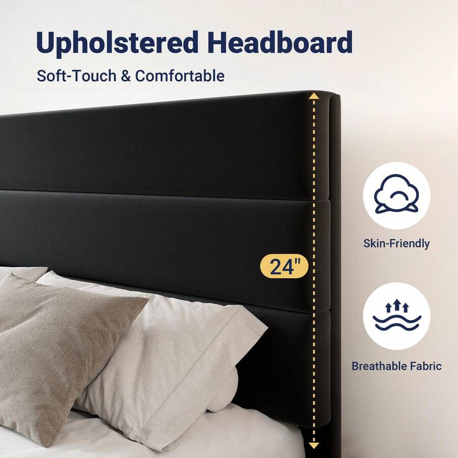 Base de Cama con Plataforma Ta - King Size Bed Frame With Storage Drawers reseña y precio