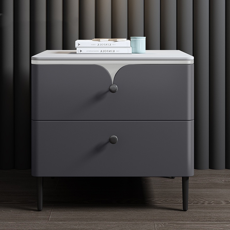 Mesita de Noche Moderna de Mad - Solid Wood Nightstand 2 Drawers reseña y precio